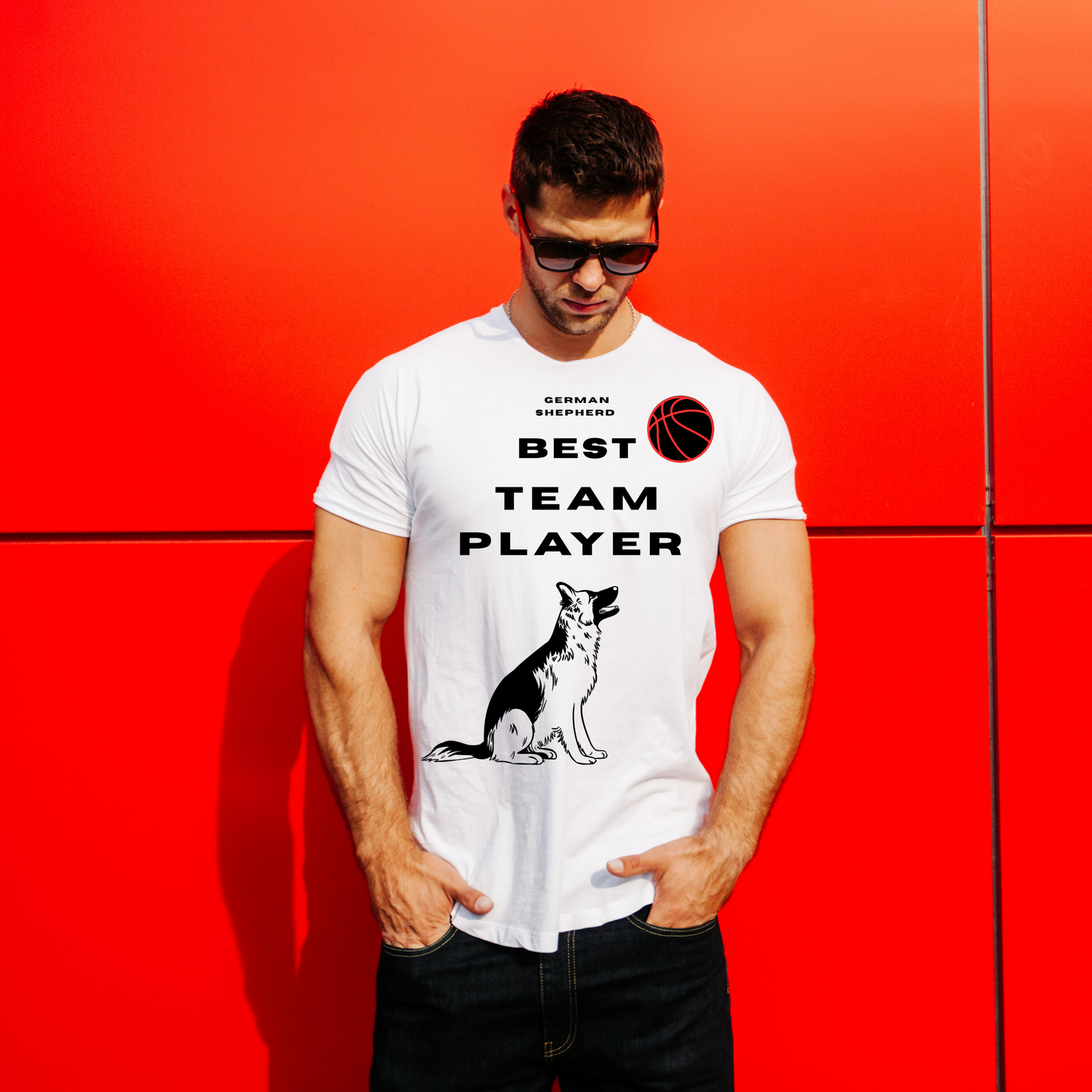 German Shepherd Best Team Player- T-shirt