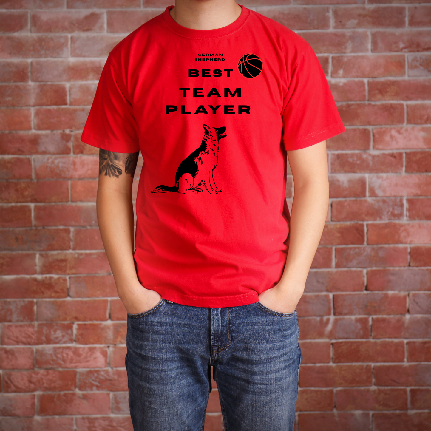 German Shepherd Best Team Player- T-shirt