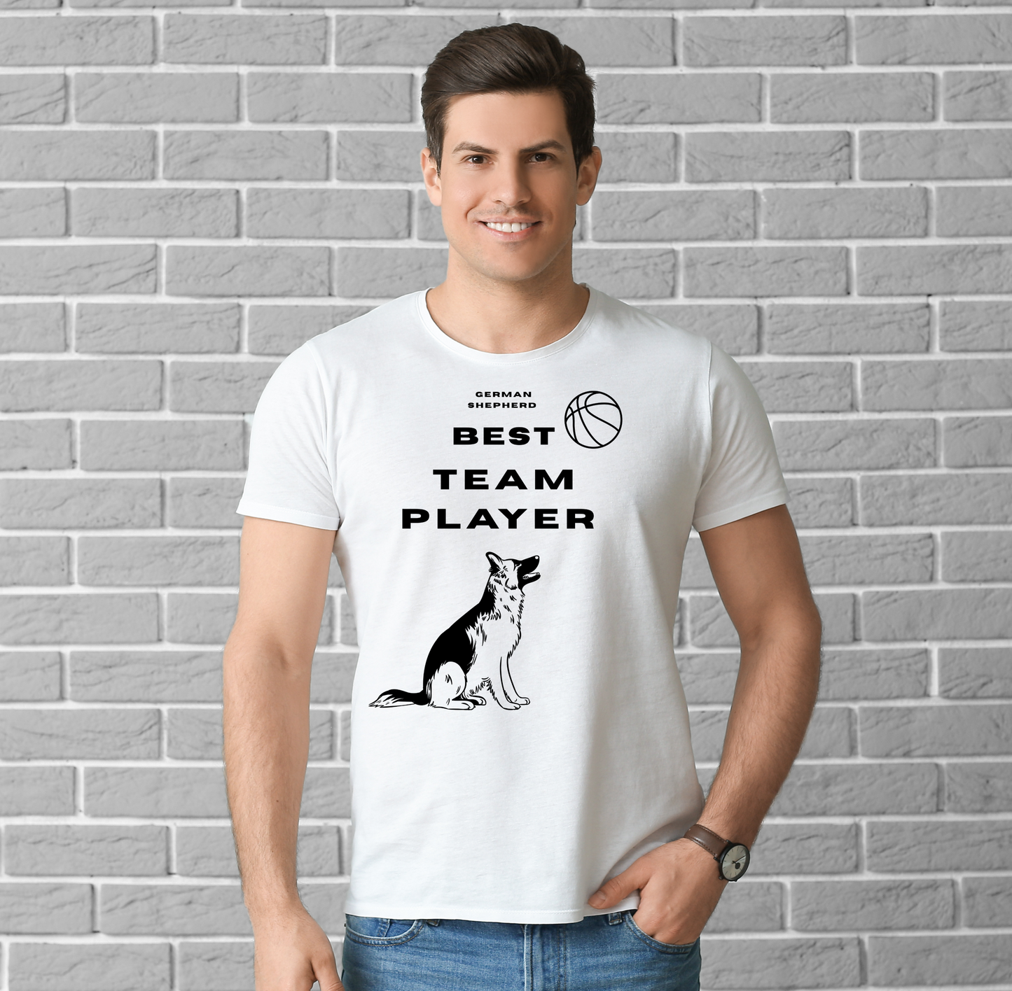German Shepherd Best Team Player- T-shirt