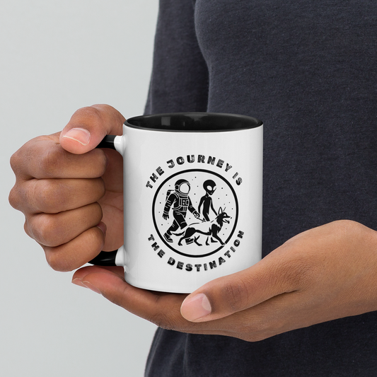 The Journey is The Destination-  Mug with Color Inside