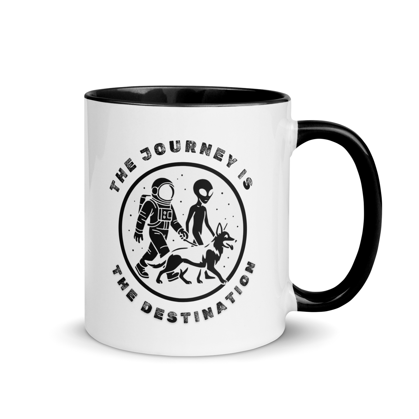 The Journey is The Destination-  Mug with Color Inside