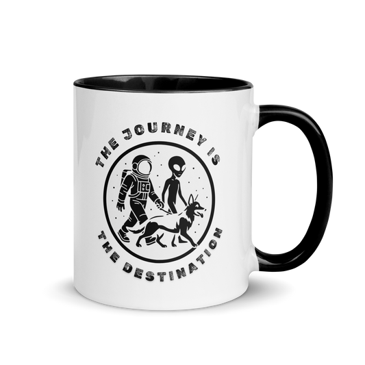 The Journey is The Destination-  Mug with Color Inside