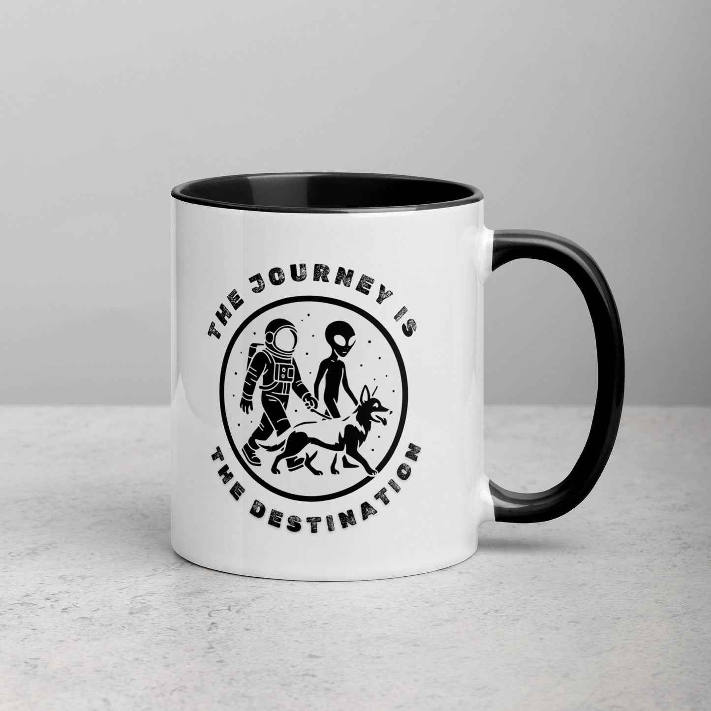 The Journey is The Destination-  Mug with Color Inside